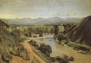 The Bridge at Narni A study (mk05)  Jean Baptiste Camille  Corot